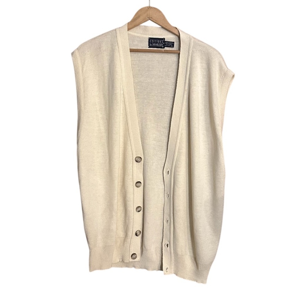 Van Heusen Cream Sleeveless Vest